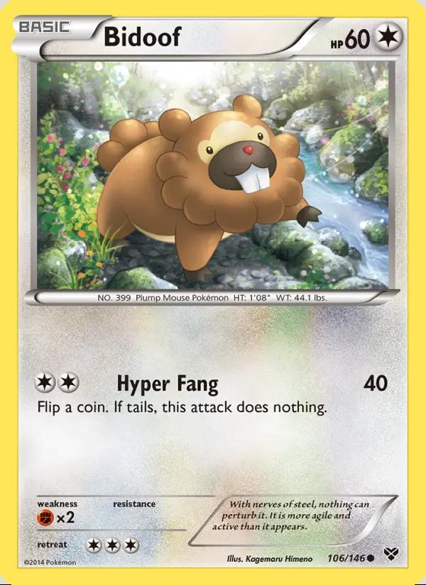 Image of Bidoof XY (XY) #106