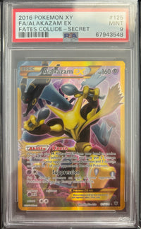 2016 POKEMON XY FATES COLLIDE #125 FA/ALAKAZAM PSA 9