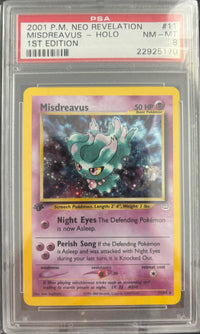 2001 POKEMON NEO REVELATION #11 MISDREAVUS-HOLO 1ST EDITION PSA 8