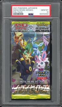 2021 POKEMON JAPANESE SWORD & SHIELD EEVEE HEROES FOIL PACK SWSH EEVEE HEROES FOIL PACK PSA 10