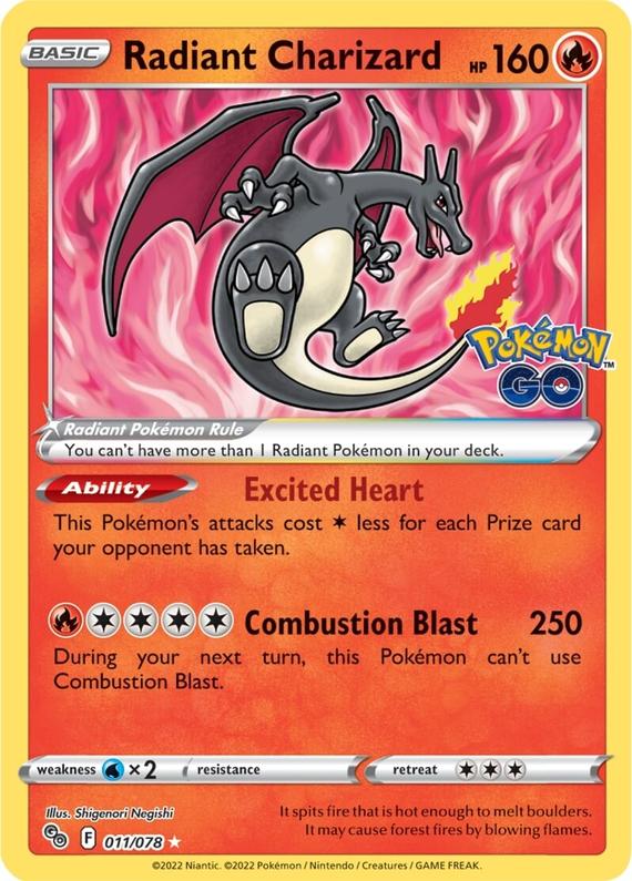 Image of Radiant Charizard Pokemon Go (pgo) #11
