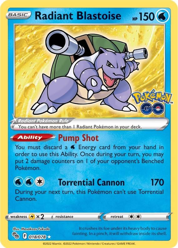Image of Radiant Blastoise Pokemon Go (pgo) #18
