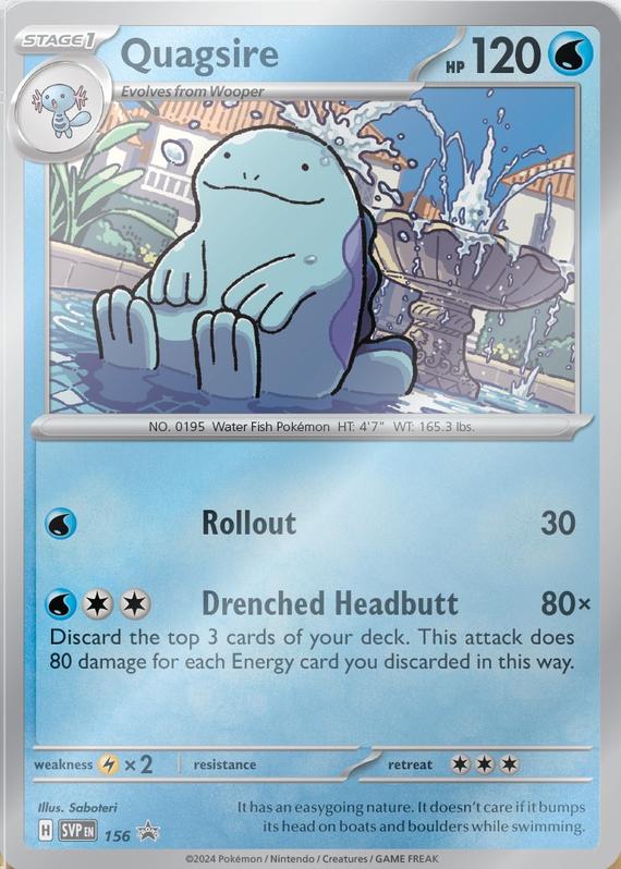 Image of Quagsire Scarlet and Violet Promos (svp) #156