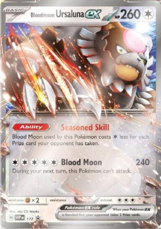 Image of Bloodmoon Ursaluna ex Scarlet and Violet Promos (svp) #177